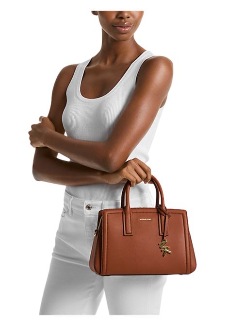 Borsa a mano Laila piccola in pelle martellata cuoio Michael Kors | 30S5G9IS1L230